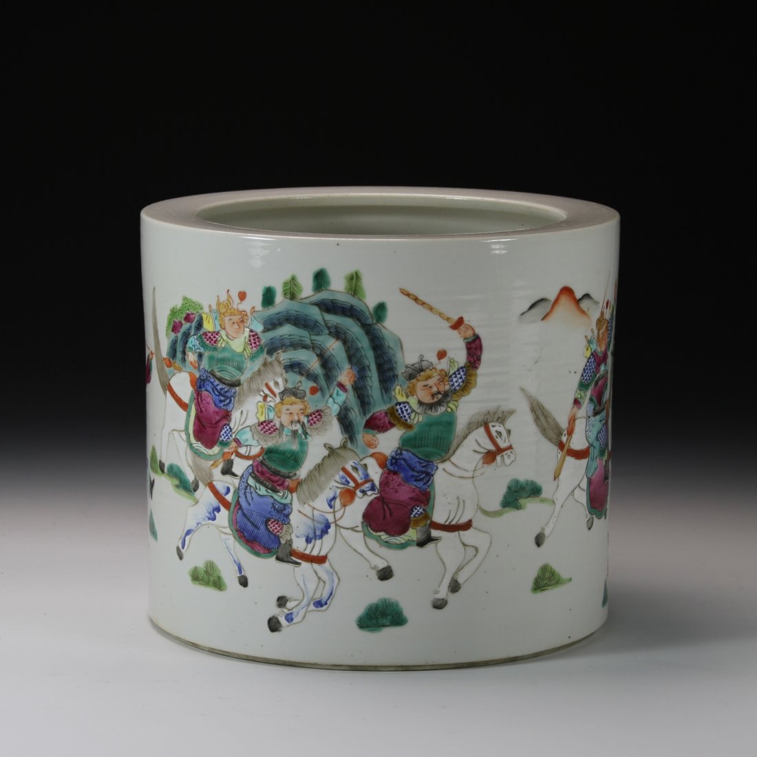 Chinese Famille Rose Brush Pot (1 of 7)