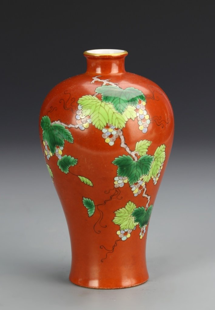 Chinese Famille Rose Meiping Vase (1 of 4)