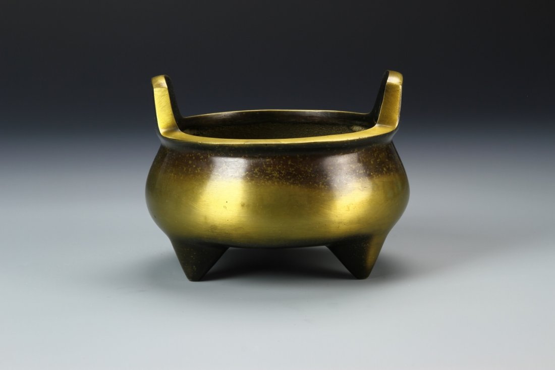 Chinese Brass Tripod Censer (1 of 5)