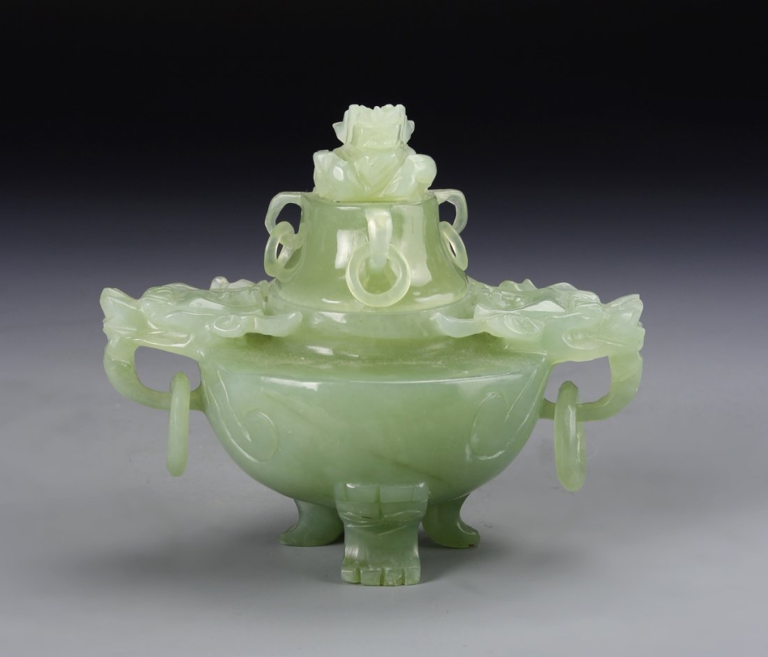Chinese Jade Tripod Censer (1 of 3)