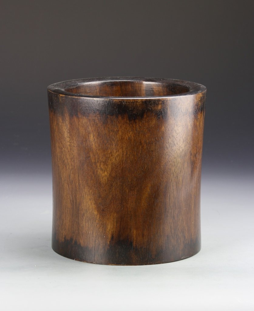 Chinese Hardwood Brush Pot (1 of 5)