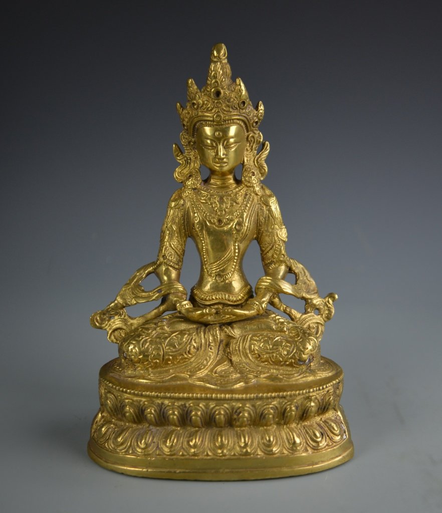 Chinese Brass Buddha (1 of 3)