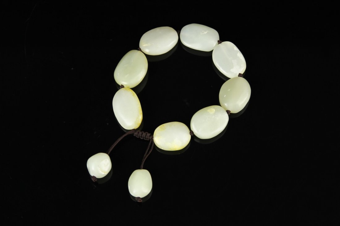 Chinese Jade Pebble Bracelet (1 of 2)