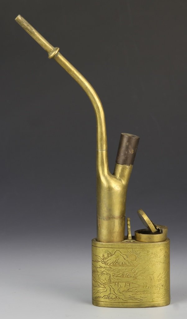 Chinese Brass Opium Pipe (1 of 2)
