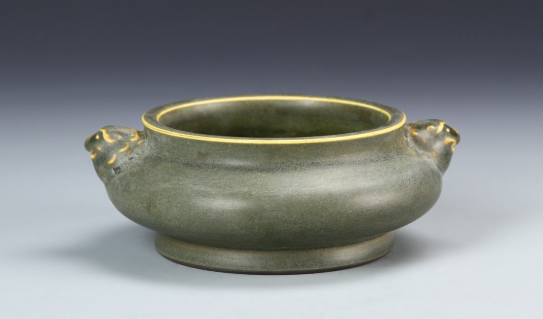 Chinese Tea Dust Glazed Censer (1 of 5)