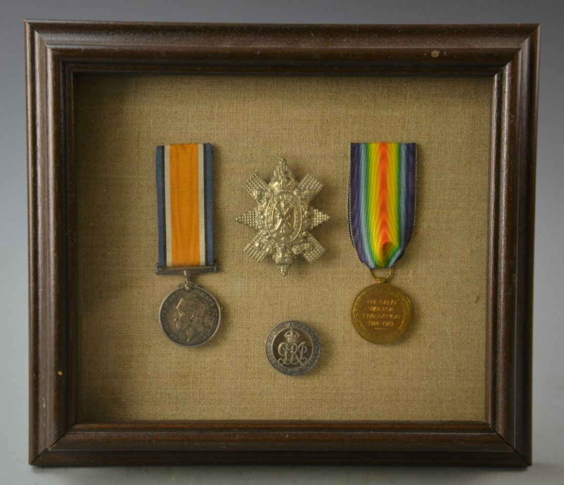 Four Framed World War I Medals (1 of 1)