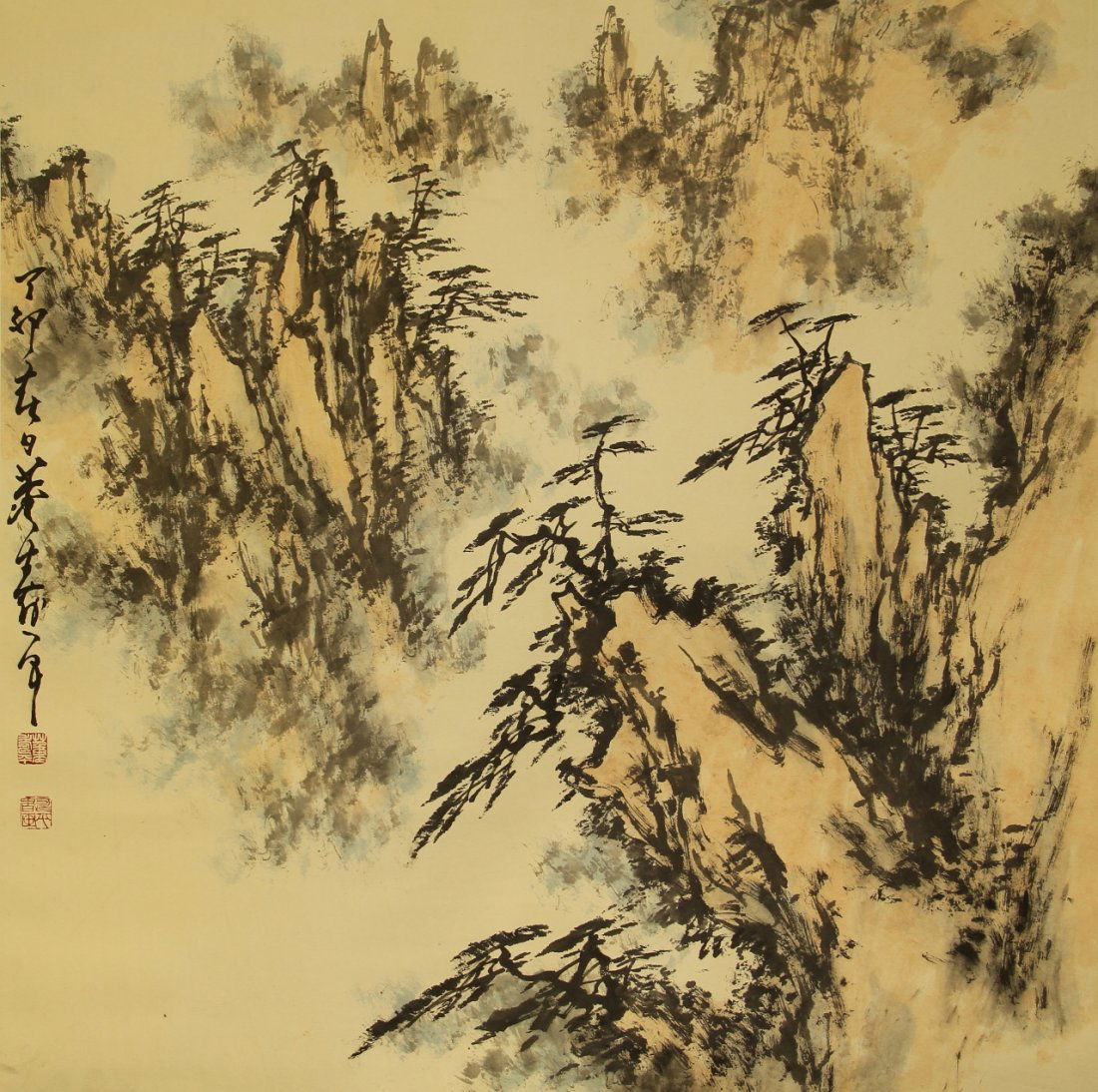 Chinese Scroll Painting of Landscape (1 of 2)