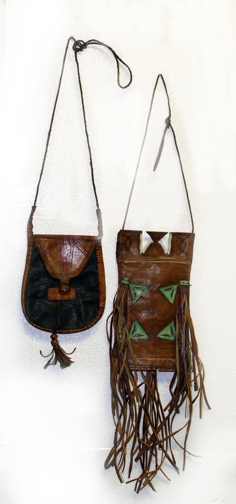 Two Native American Leather Bags (1 of 1)