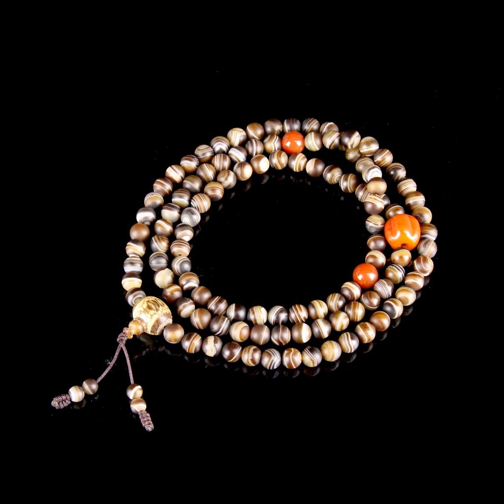 Chinese Agate Prayer Beads (1 of 2)