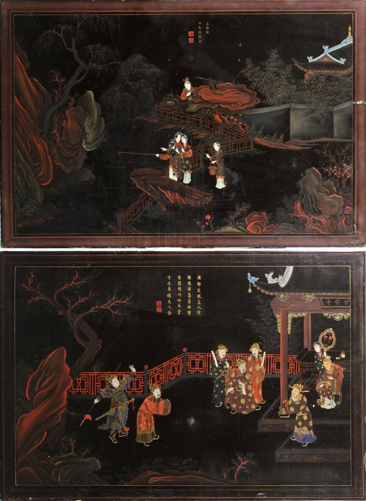 Pair of Chinese Lacquered Panels (1 of 5)
