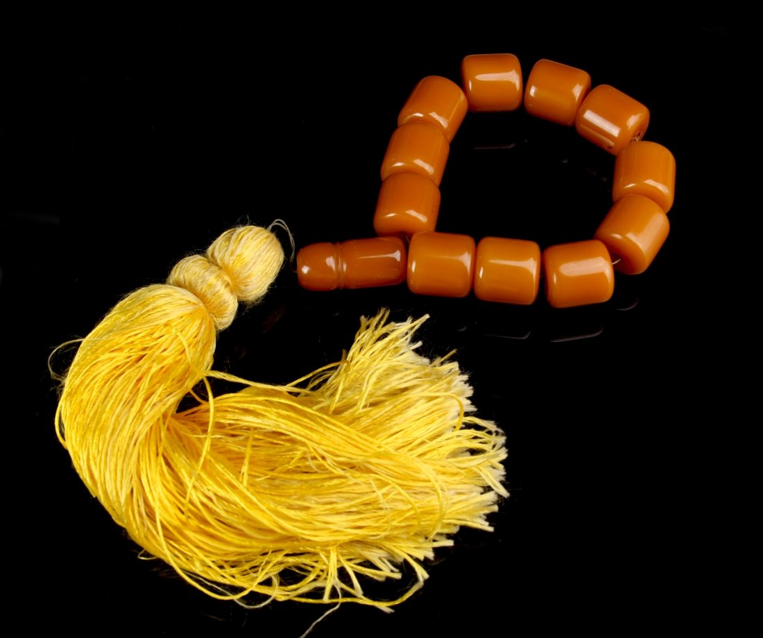 Chinese Reconstituted  Amber Prayer Beads (1 of 2)