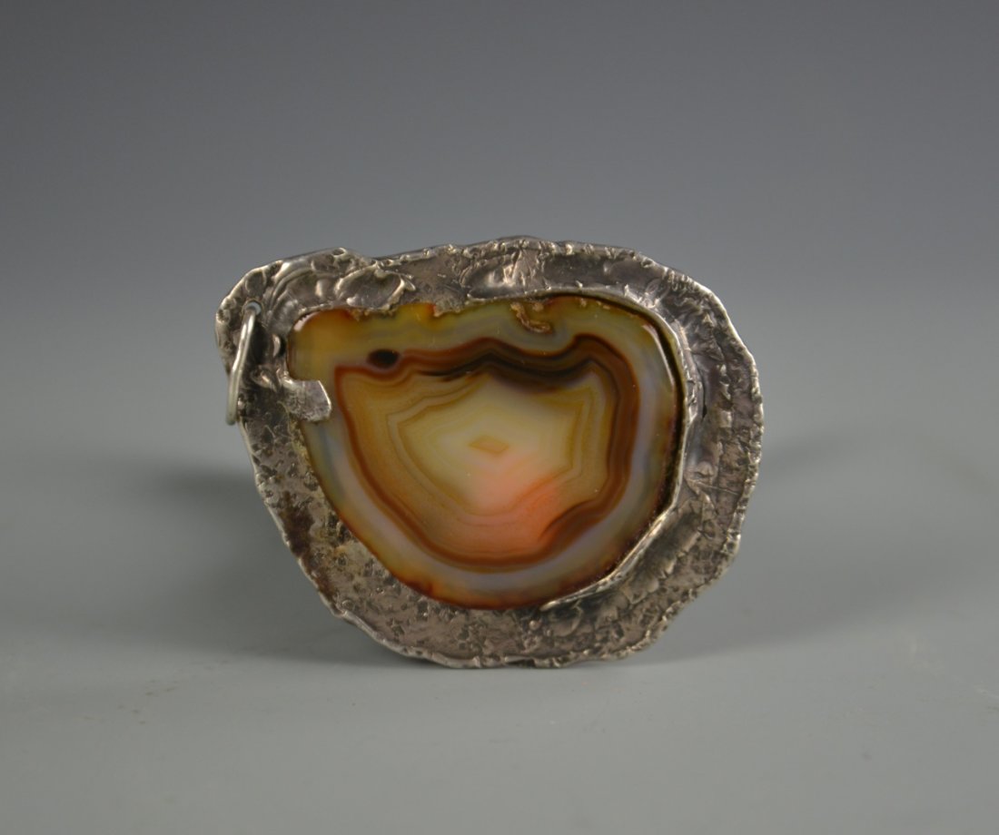 Agate and Sterling Pendant (1 of 2)