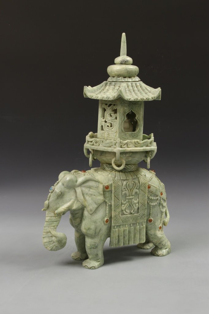 Chinese Stone Elephant with Buddha (1 of 3)