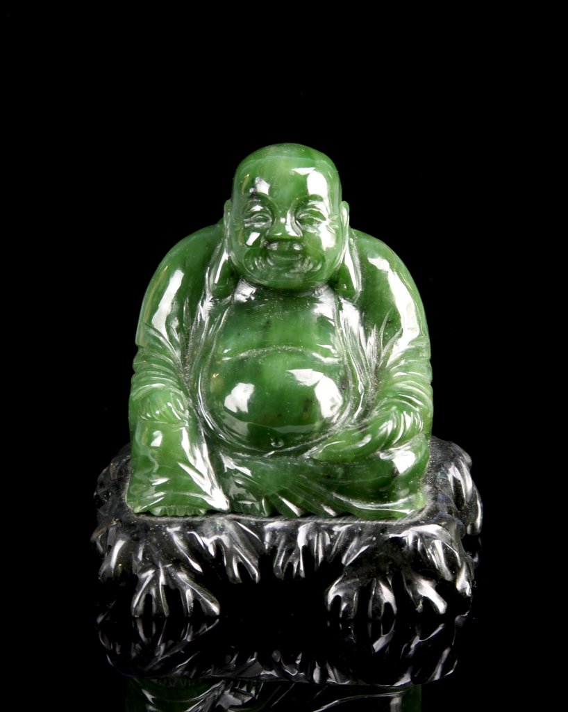 Chinese Spinach Jade Buddha (1 of 3)