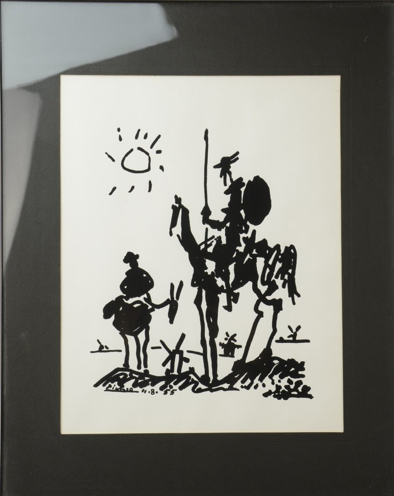 Framed Artwork Attributed to Picasso (1 of 2)