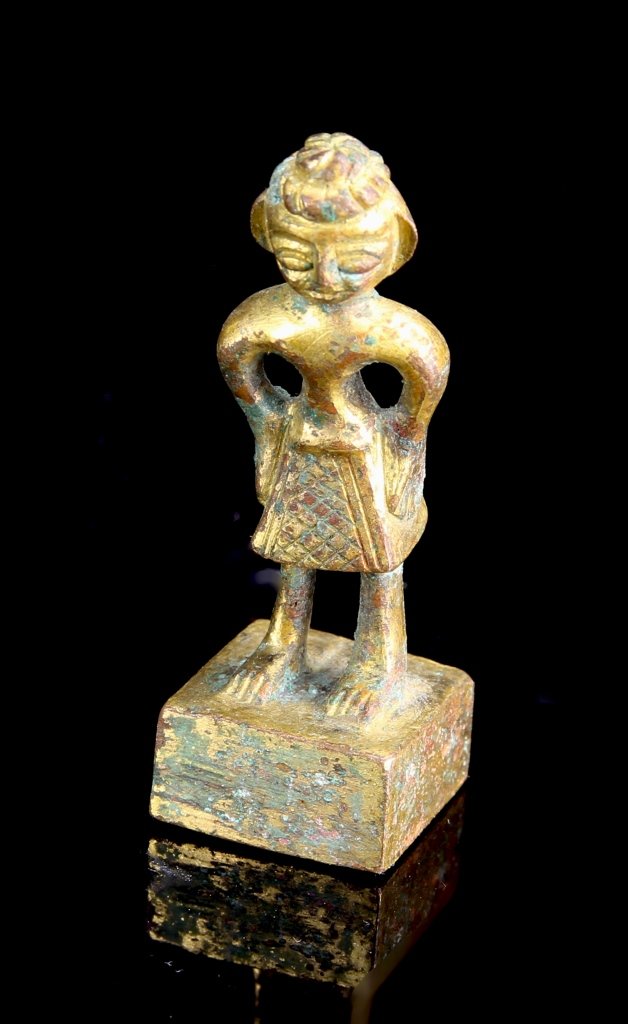 Chinese Gilt Seal Chop With Figure (1 of 2)