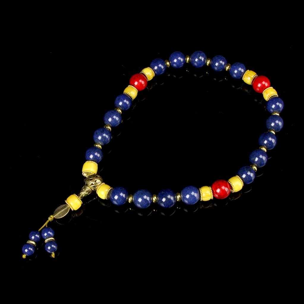 Chinese Tibetan Lapis Prayer Beads (1 of 4)