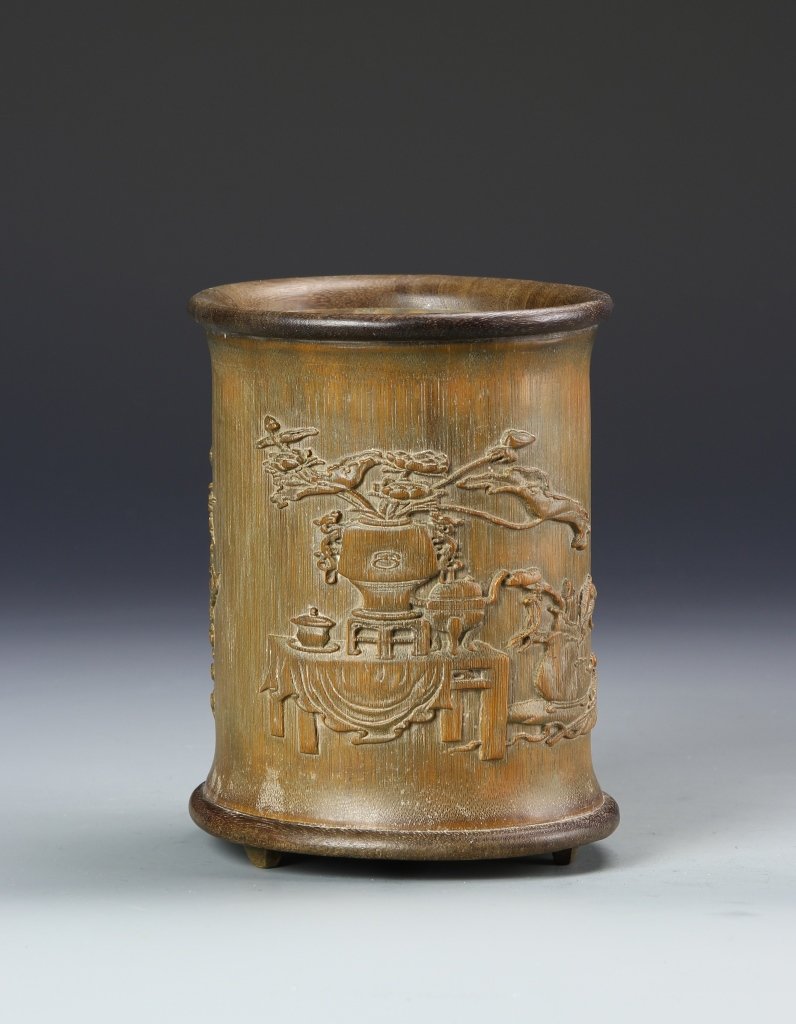 Chinese Bamboo Brush Pot (1 of 6)