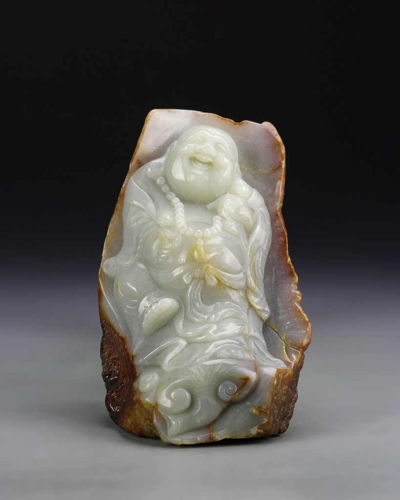 Chinese Carved Jade Buddha (1 of 2)