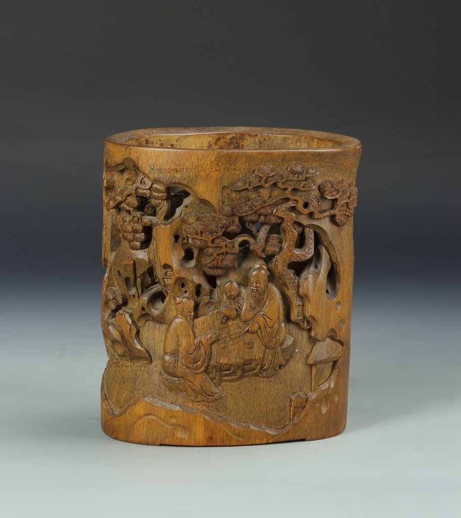 Chinese Bamboo Brush Pot (1 of 5)