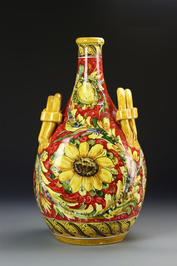 Italian Hand Painted Pottery Vase (1 of 4)