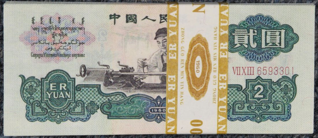One Hundred Chinese Paper Currency Notes (1 of 2)