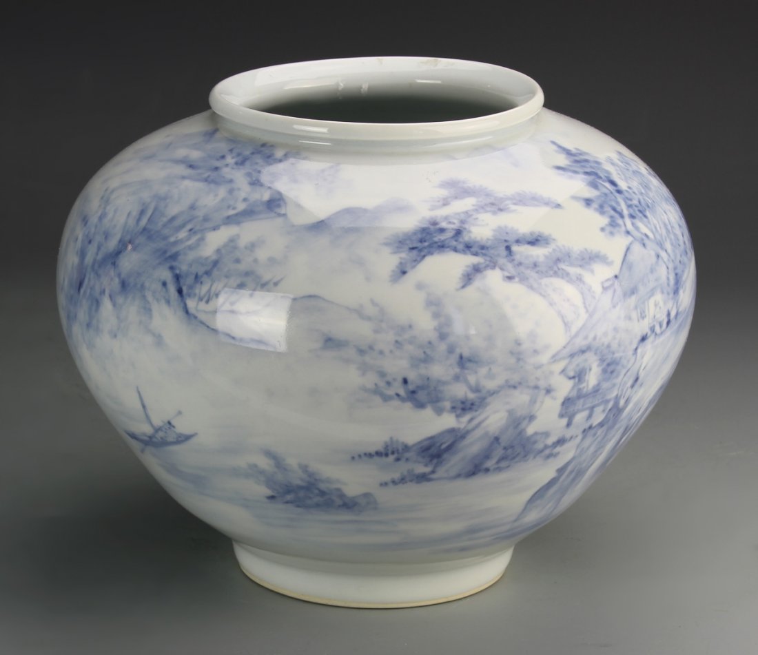 Korean Blue and White Jar (1 of 2)