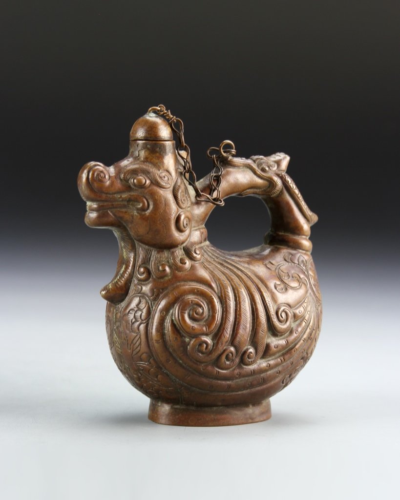 Large Chinese Bronze Snuff Bottle (1 of 4)