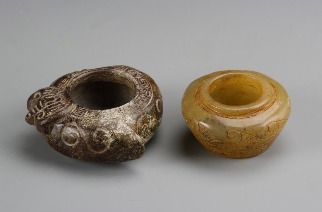 Two Chinese Antique Jade Water Coups (1 of 2)