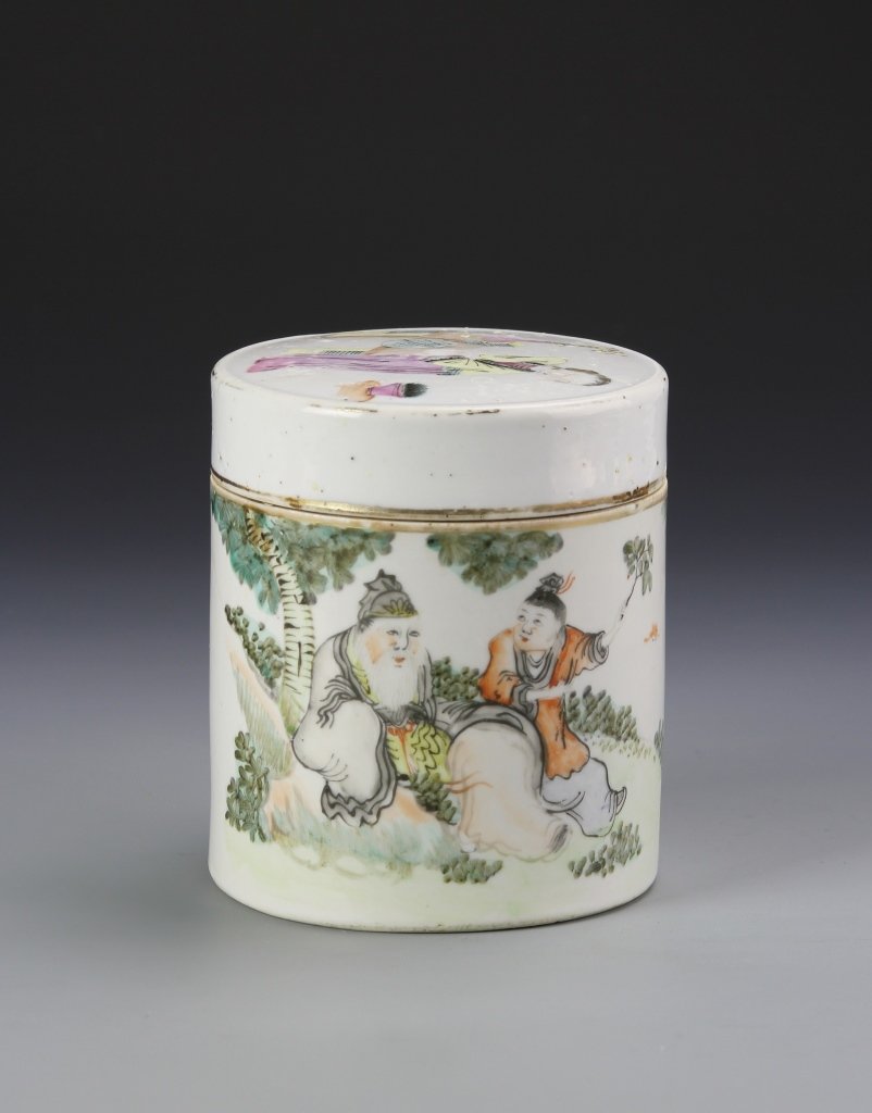 Chinese Famille Rose Tea Jar Box (1 of 5)