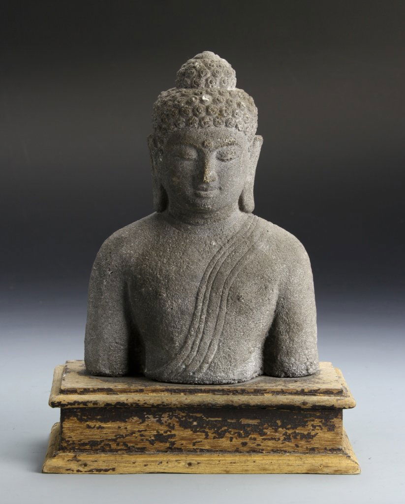 Chinese Asian Sand Stone Buddha Figure (1 of 3)