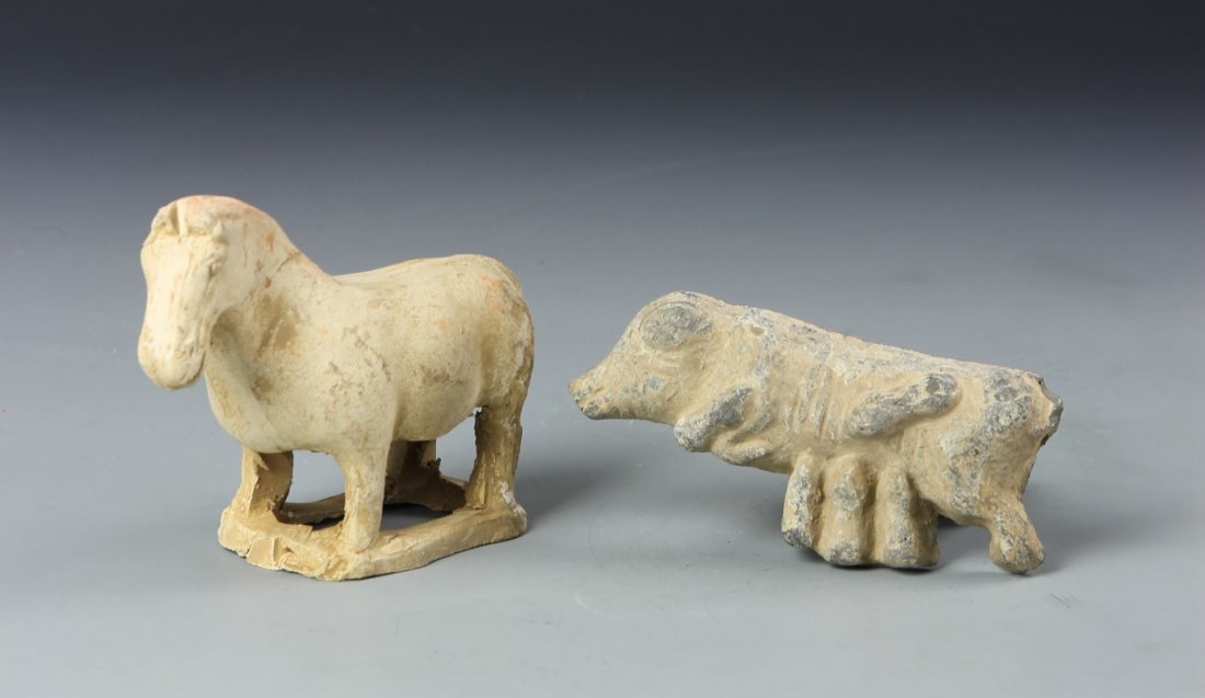 Chinese Pottery Pig and Horse (1 of 5)