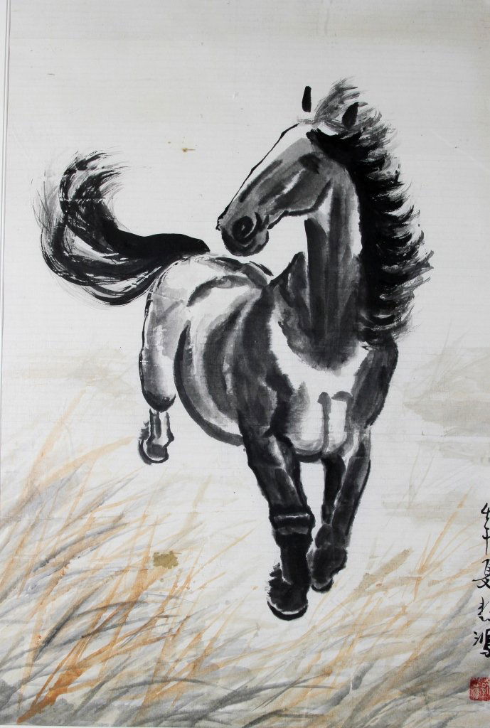 Chinese Scroll Painting, Attributed to Xu Beihong (1 of 2)