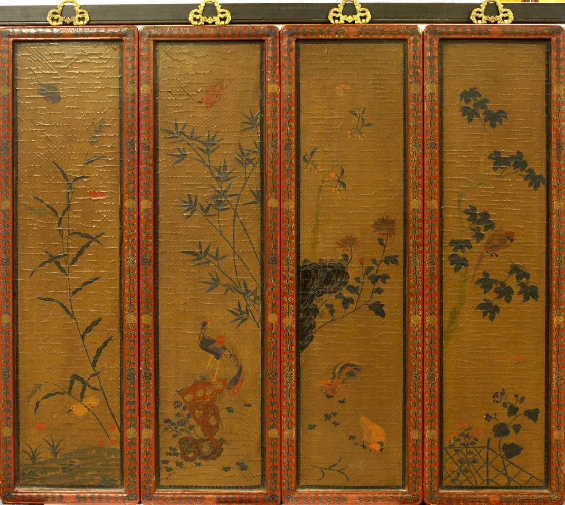 Four Chinese Lacquer Panels (1 of 2)
