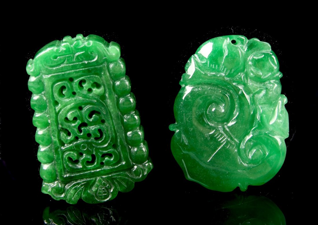Chinese Two Jadeite Pendants (1 of 2)