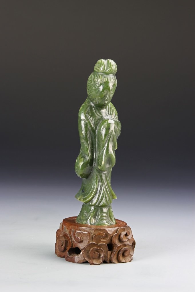 Chinese Spinach Jade Figure (1 of 3)