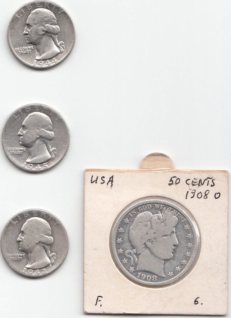 Four U.S. Silver Coins (1 of 2)