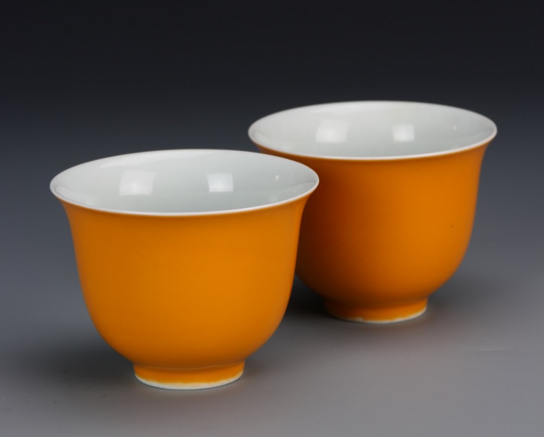 Yellow Glazed Cups (1 of 2)