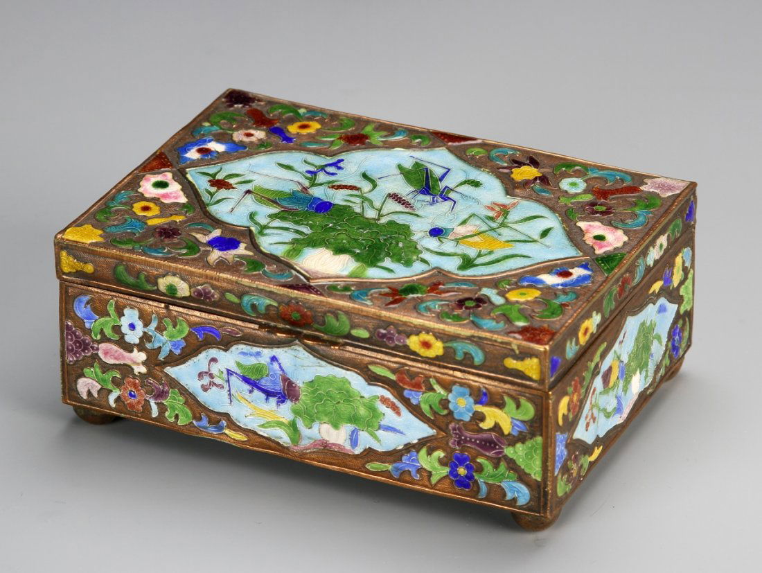Chinese Cloisonne Jewelry Box (1 of 2)