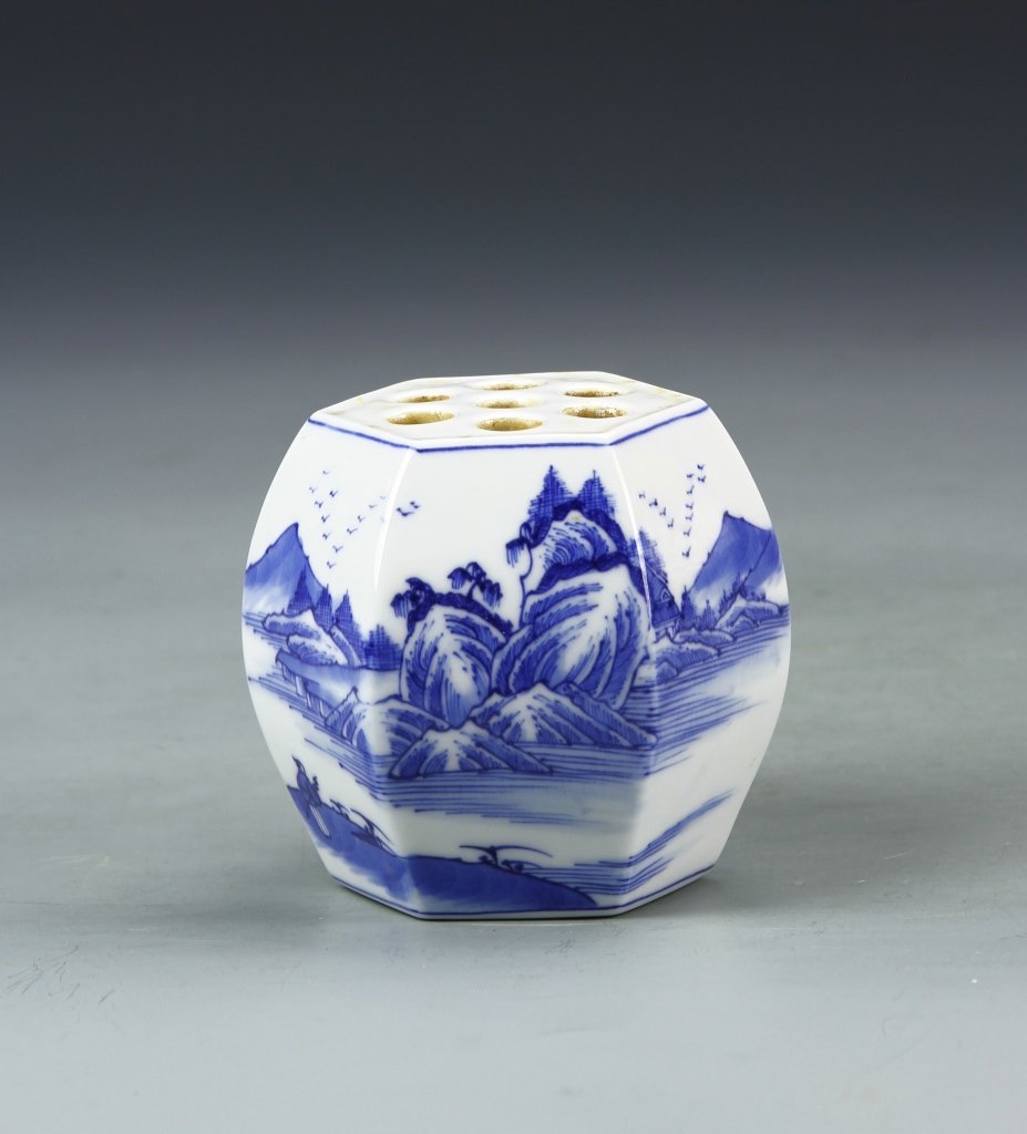 Chinese Blue and White Flower Pot (1 of 5)