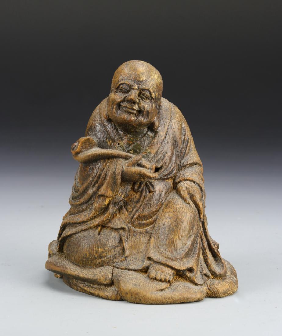 Chinese Bamboo Carved Luohan (1 of 2)