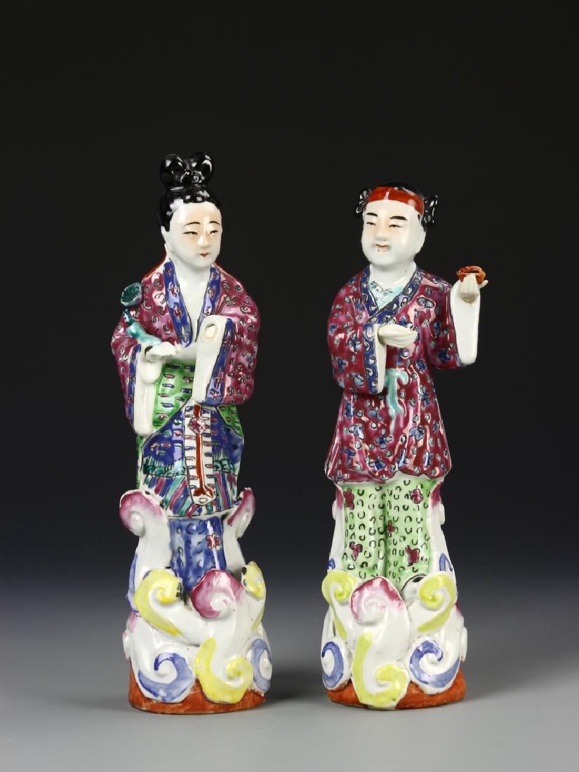 Two Chinese Famille Rose Figures (1 of 4)