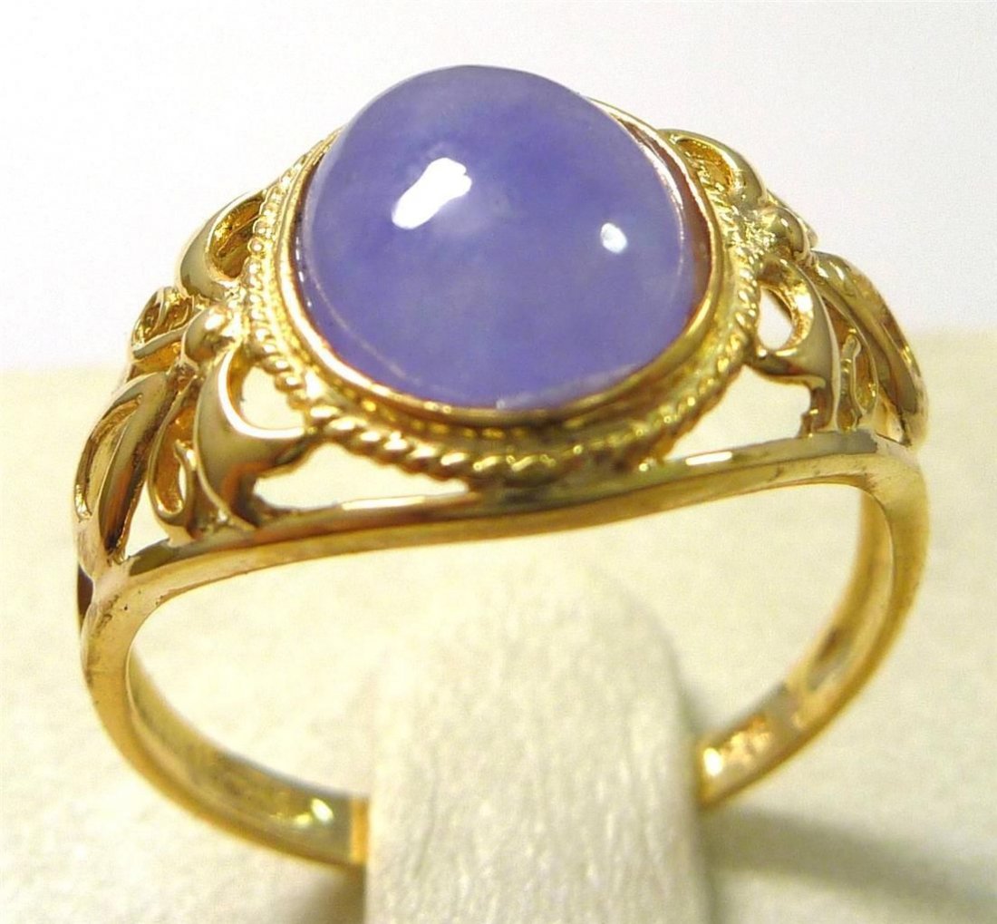 Chinese Lavender Jadeite Jade Ring (1 of 2)