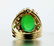 Chinese Green JADEITE DIAMOND 14K Gold RING - 3