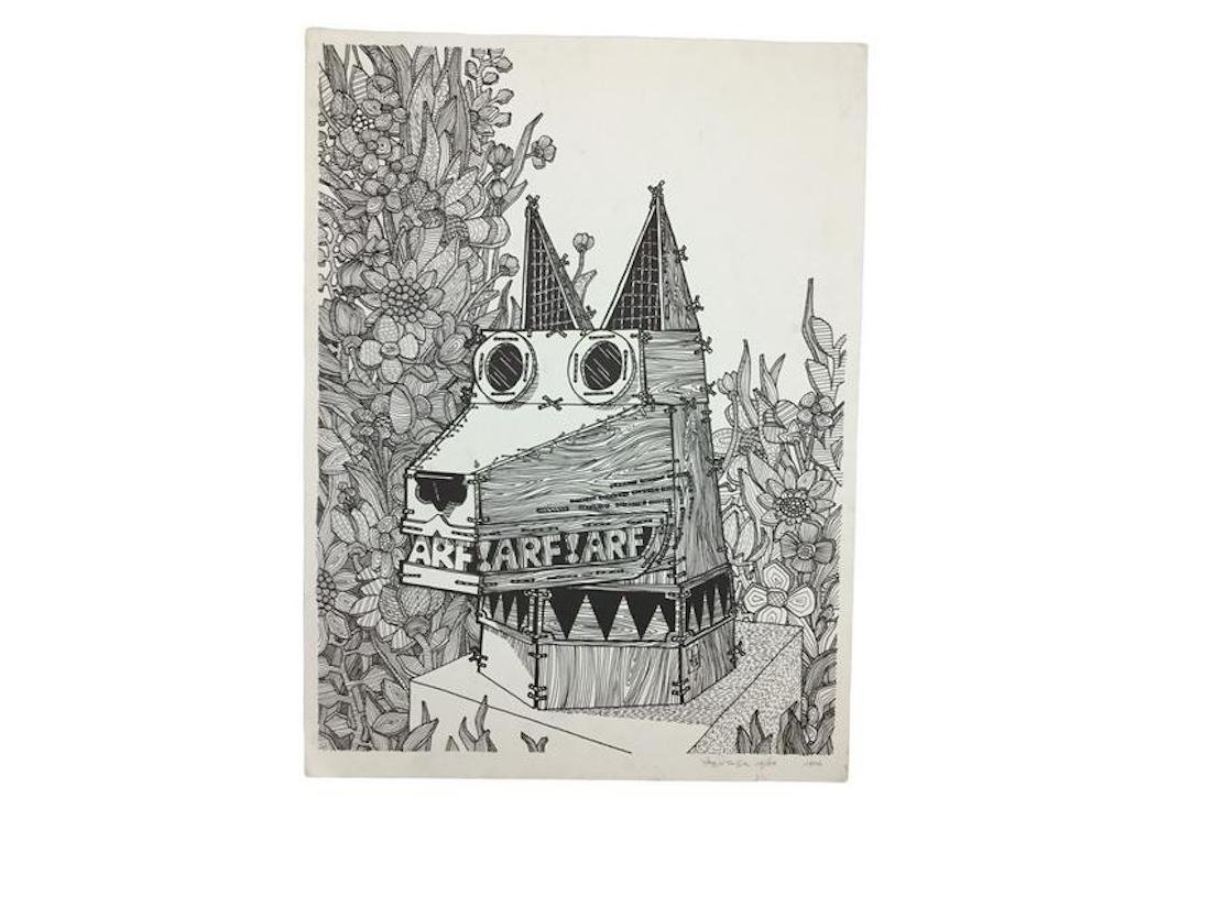 Leo Jensen Signed Lithograph , Arf, Arf, Arf Dog 10/100 (1 of 6)