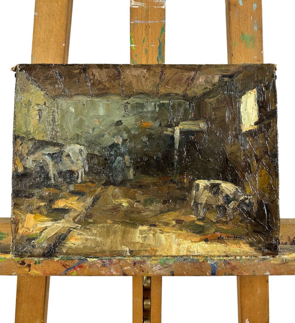 19th Century Farm Scence painting (1 of 7)