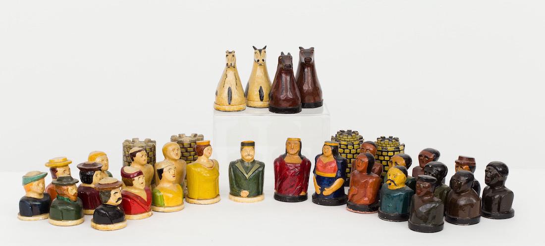 1950's Polish Wood and Gypsum Chess Set, Poland (1 of 7)