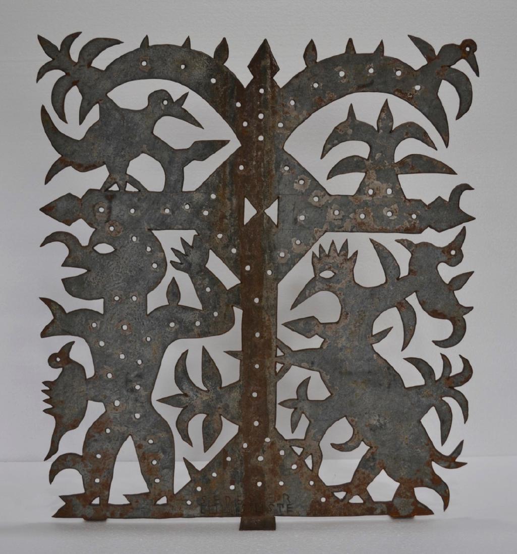 Seresier Louis-Juste  (Haitian) Cross w/Loa and Birds (1 of 1)