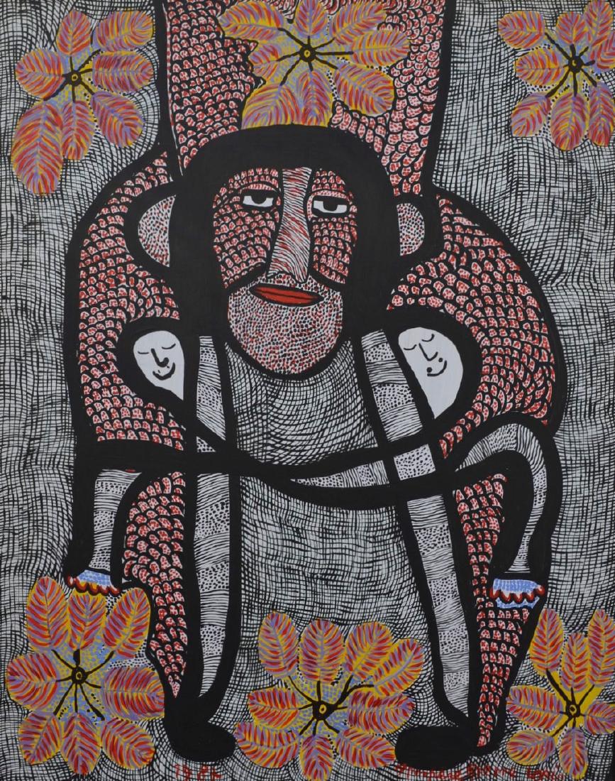 Prosper Pierre Louis (Haitian) Three Loas, Dated 1987 (1 of 2)