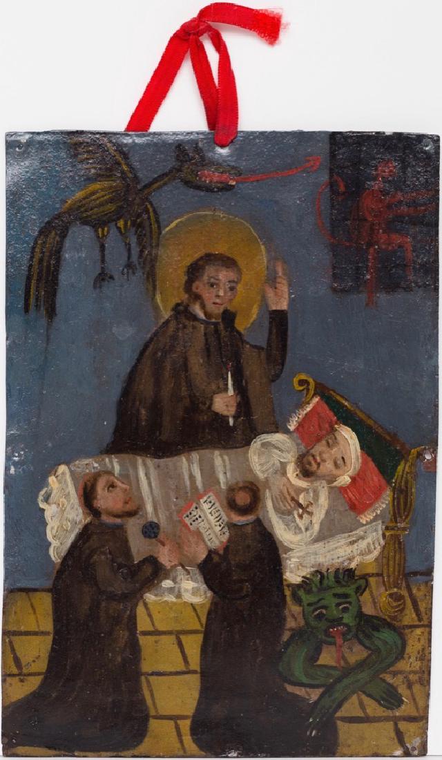Vintage Ex-Voto, Mexican Folk Art, Exorcism (1 of 1)